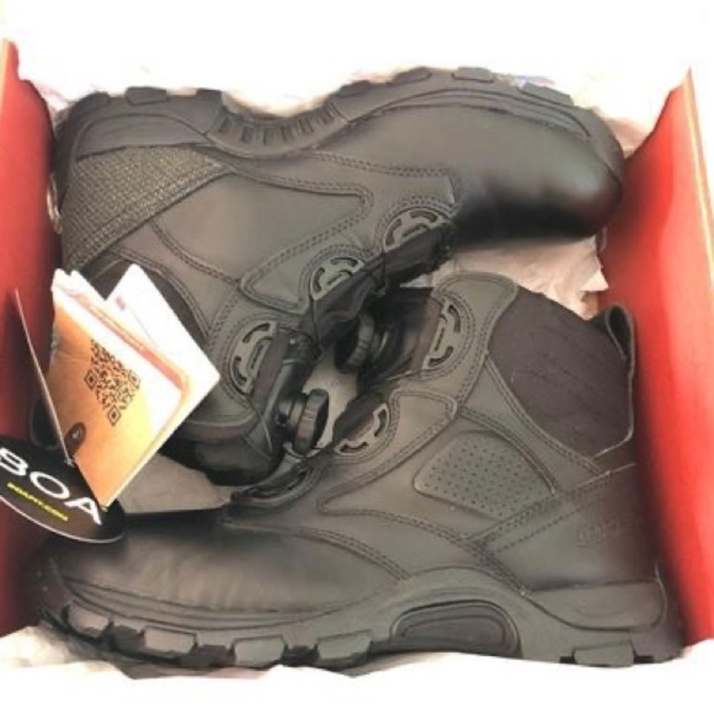 HANAGAL - BOA Lacing and Waterproof Black tactical boots 6 inch